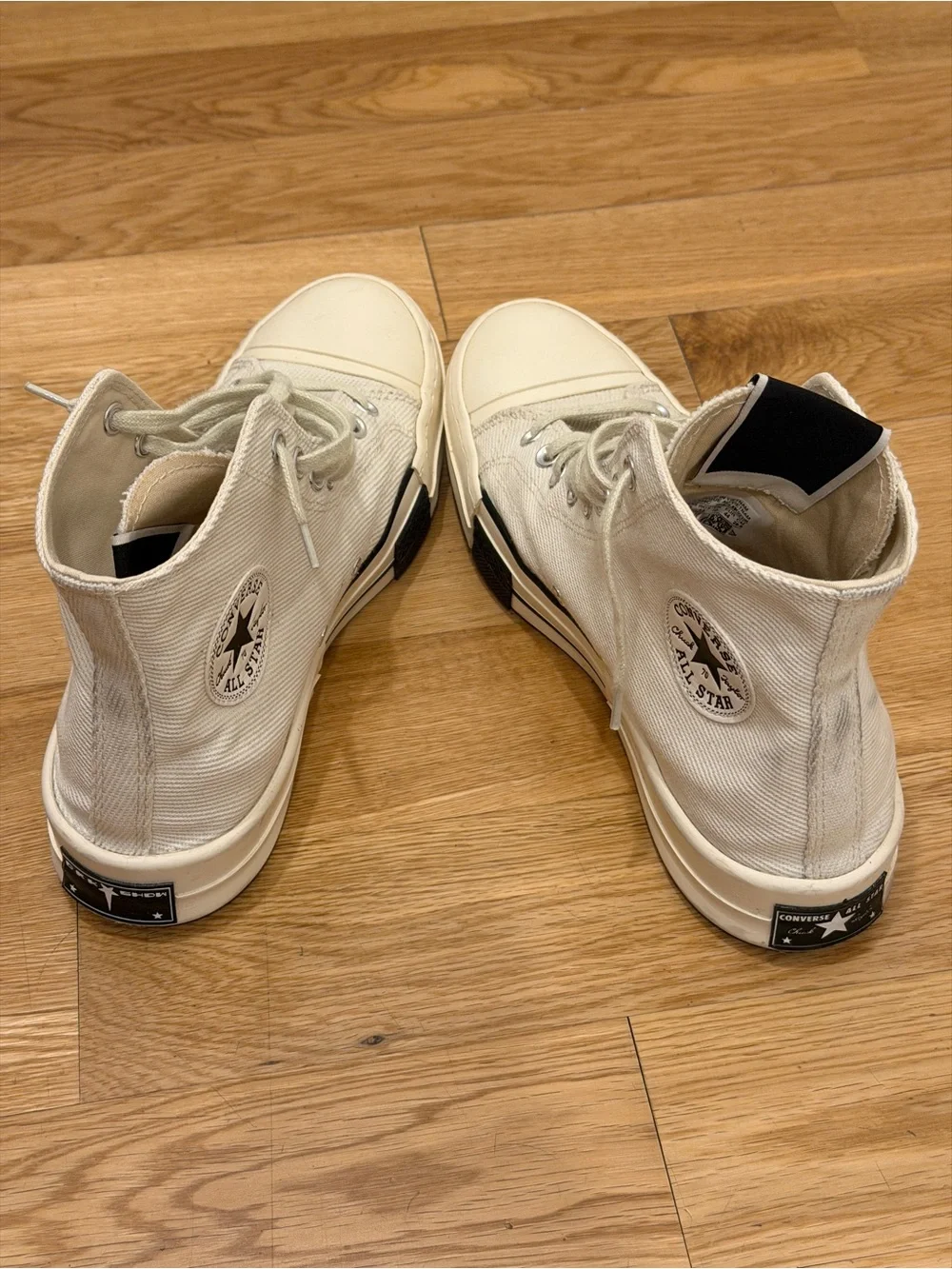 Converse x Rick Owens DRKSHDW DRKSTAR off-white high-top sneakers - Picture 3 of 8